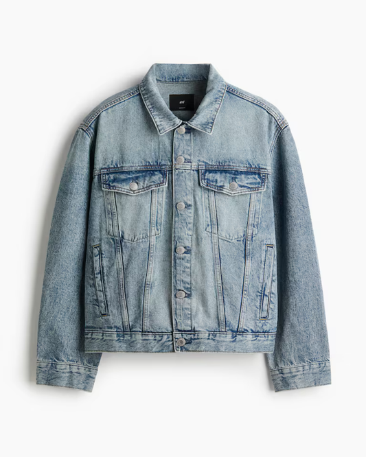 Men Solid Denim Jacket