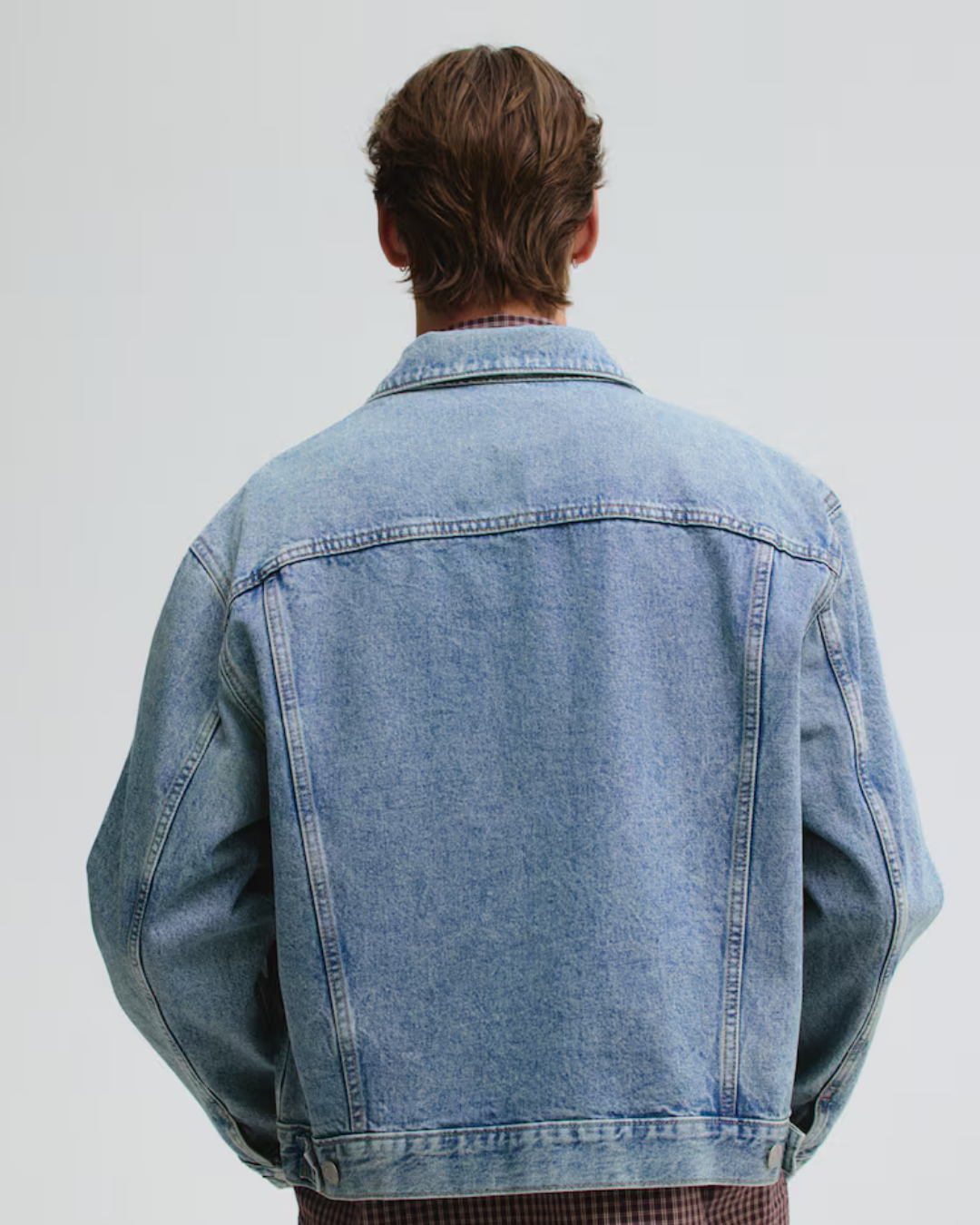 Men Solid Denim Jacket